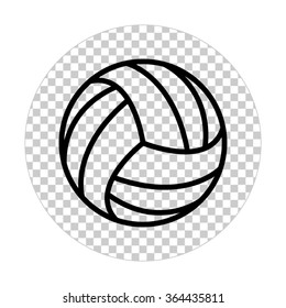 volleyball ball  - black vector icon