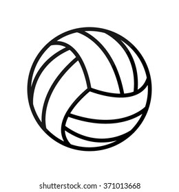 volleyball ball  - black vector icon