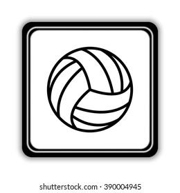 volleyball ball  - black vector icon