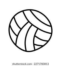 Volleyball ball drawn vector doodle illustration. Cartoon volleyball ball. Sports Equipment. Isolated on white background. Hand drawn simple element. Vector illustration