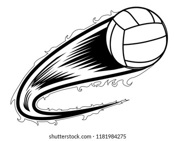 Volleyball ball with an effect icon. Vector illustration design