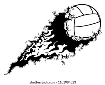 Volleyball ball with an effect icon. Vector illustration design