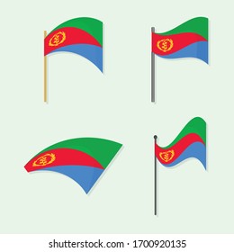 Volleyball ball with Eritrea national flag 