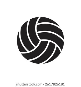 Volleyball Ball Filled Icon Vector Illustration