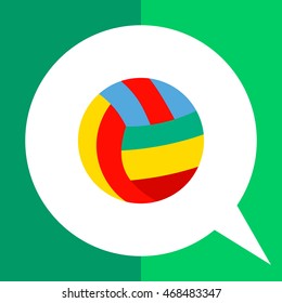 Volleyball ball flat icon