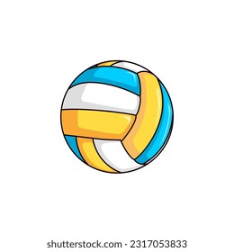 Volleyball ball flat icon illustration isolated on white background