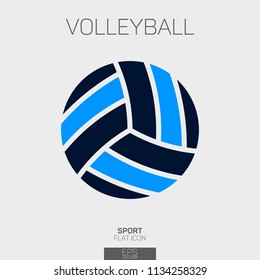 Volleyball ball flat icon two colors