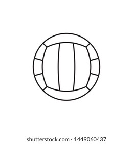 volleyball ball flat line icon on white background. simple vector logo art for tournament illustration and sport apps. eps 10