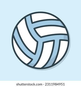 Volleyball Ball flat outlined icon