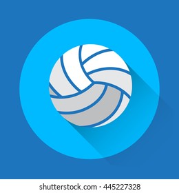 Volleyball Ball Game Equipment Sport Icon Flat Vector Illustration