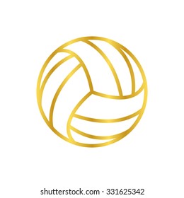 volleyball ball - gold vector icon