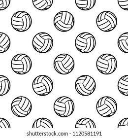Volleyball Ball Graphic Seamless Pattern. Vector Illustration. Ideal For Wallpaper, Packaging, Fabric, Textile, Wrapping Paper Design And Any Kind Of Decoration.