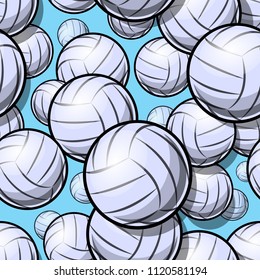 Volleyball ball graphic seamless pattern. Vector illustration. Ideal for wallpaper, packaging, fabric, textile, wrapping paper design and any kind of decoration.