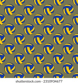 Volleyball ball graphic seamless pattern.