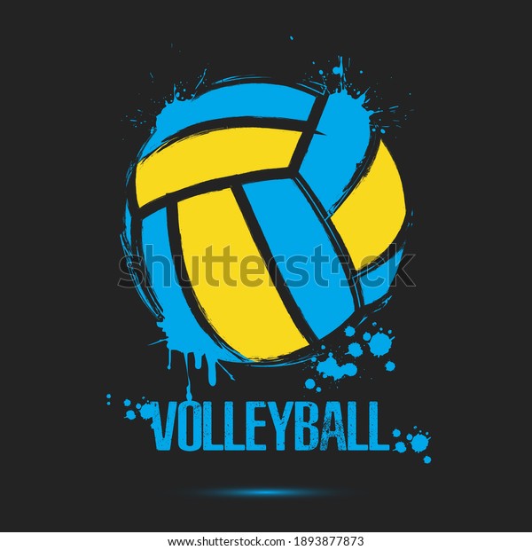 Volleyball Ball Icon Abstract Voolleyball Ball Stock Vector (Royalty ...