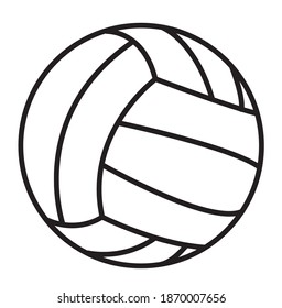 Volleyball Ball Icon Black Outline Stock Vector (Royalty Free ...