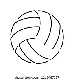 volleyball ball icon isolated on white background, vector illustration.