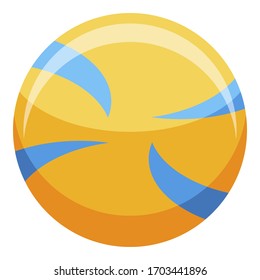 Volleyball ball icon. Isometric of volleyball ball vector icon for web design isolated on white background