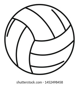 Volleyball ball icon. Outline volleyball ball vector icon for web design isolated on white background