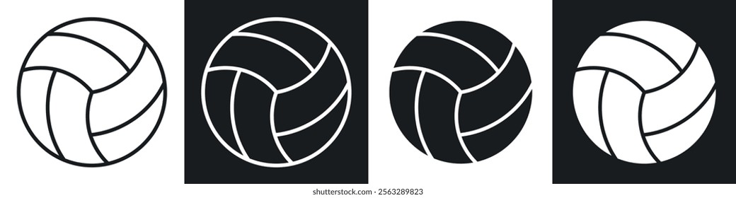 Volleyball ball icon pack for app and website ui designs.