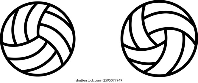 "Volleyball Ball Icon Representing Sports, Team Play, and Athletic Competition"