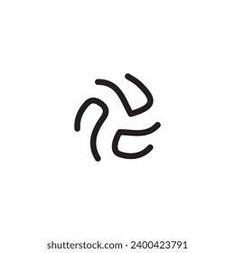 Volleyball ball icon. Simple style volleyball theme poster background symbol. Volleyball ball brand logo design element. Volleyball ball t-shirt printing. Vector for sticker.