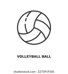 volleyball ball icon. Thin line volleyball ball icon from sport and game collection. Outline vector isolated on white background. Editable volleyball ball symbol can be used web and mobile