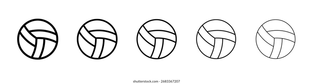 Icono de balón de voleibol Arte vectorial Ilustración
