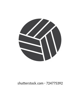 Volleyball ball icon vector, filled flat sign, solid pictogram isolated on white. Symbol, logo illustration.