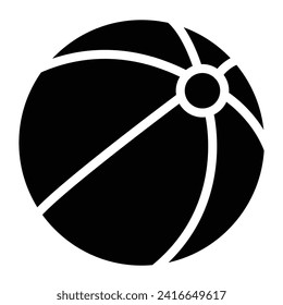 Volleyball ball icon. Vector illustration. Set of isolated volleyball ball icons. 