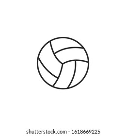 Volleyball ball Icon vector sign isolated for graphic and web design. Volleyball ball symbol template color editable on white background