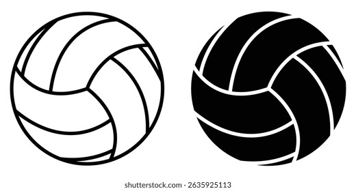 Volleyball ball icon vector. Ball icon vector sign and symbol isolated on white background. Volleyball icon set in outline and file. Vector illustration.