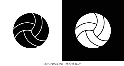 Volleyball ball icon vector, solid logo illustration, pictogram