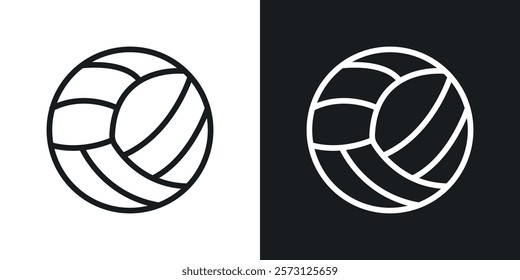 Volleyball ball icons set vectors on white background.
