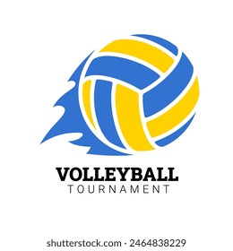 Volleyball ball icons. Symbol or emblem. Vector illustration.