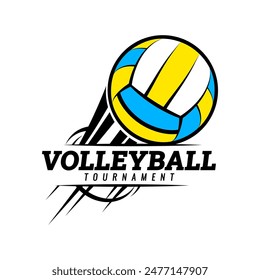 Volleyball ball icons. Symbol or emblem. Vector illustration.