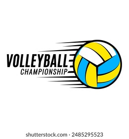 Volleyball ball icons. Symbol or emblem. Vector illustration.