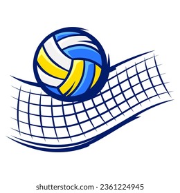 Volleyball ball illustration. Sport club item or symbol.