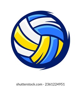 Volleyball ball illustration. Sport club item or symbol.