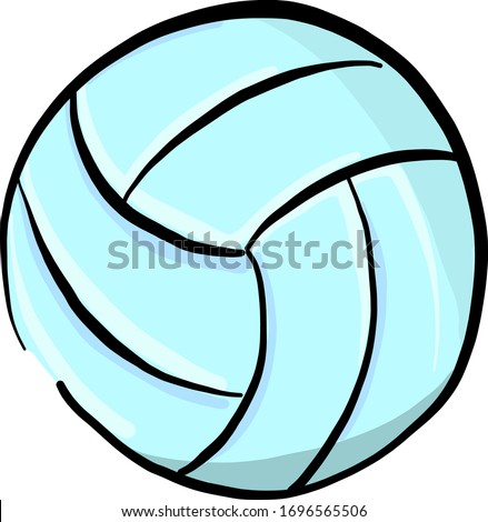 Volleyball ball, illustration, vector on white background