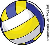 A volleyball ball isolated icon cartoon illustration