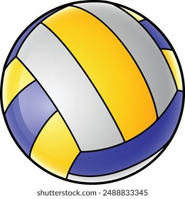 A volleyball ball isolated icon cartoon illustration
