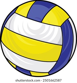 A volleyball ball isolated icon cartoon illustration

