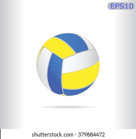 Volleyball ball isolated with shadow.Vector illustration