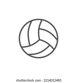 Volleyball ball line art icon for sports apps and websites. Volley ball, ball, game, match icon vector image. Can also be used for sports, fitness, recreation. Suitable for web apps, mobile apps