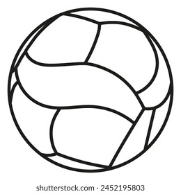 Volleyball ball line art icon for sports apps and websites
