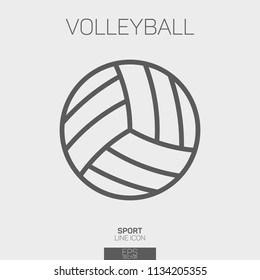 Volleyball ball line icon