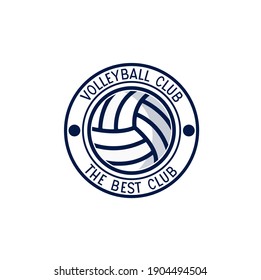 Volleyball ball as logo for college tournament. 