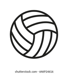 Volleyball Ball Minimal Flat Line Outline Stroke Icon Pictogram Symbol