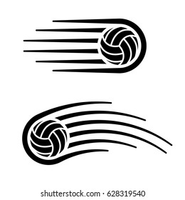 volleyball ball motion line symbol vector